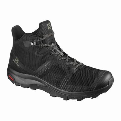 Férfi Salomon OUTLINE PRISM MID GORE-TEX Túracipő SA3296415 Fekete